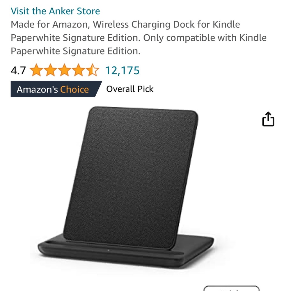 Anker Wireless Kindle Standing Charger